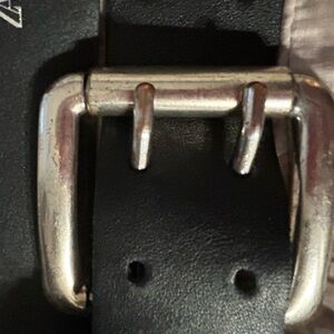 Zara vegan leather belt. Wide. Double row of holes.